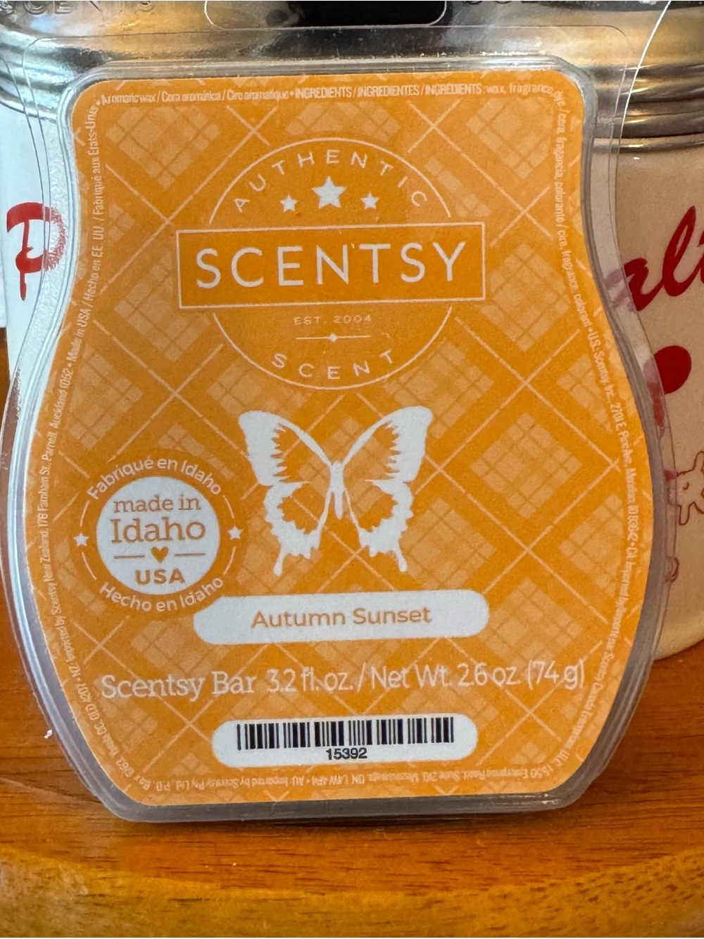 Scentsy Autumn Sunset Wax Bar - Orange